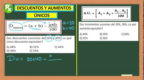 PORCENTAJES II AUMENTOS Y DESCUENTOS YouTube