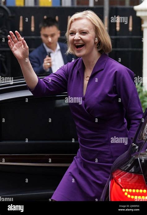 Liz Truss arriving at the Conservative Campaign Headquarters (CCHQ) in ...