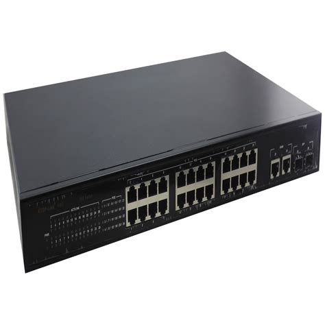 19" rack mount 1U metal case 24 100M +2 port gigabit combo sfp/rj45 ...