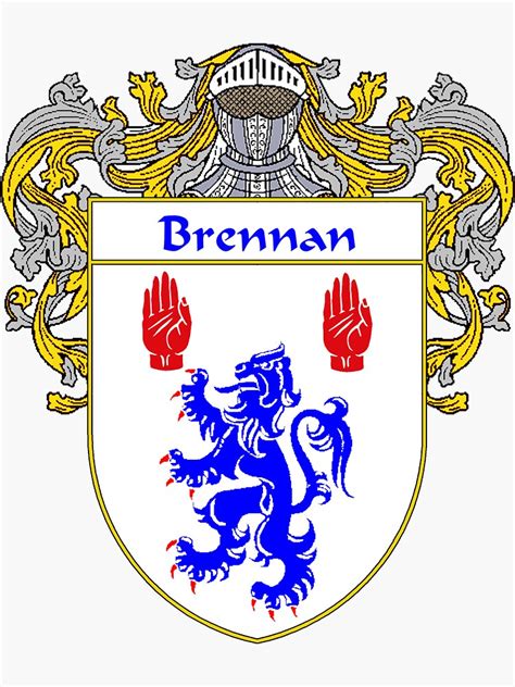 "Brennan Coat of Arms/Family Crest" Sticker by IrishArms | Redbubble