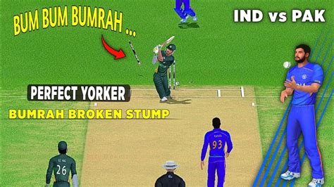 Jasprit Bumrah Bowling Action Perfect Yorker Broken Stump Vs Pak