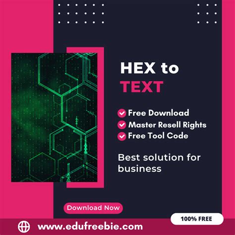 100% Free HEX to Text Converter Tool - EduFreeBie