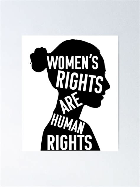 Womens Rights Are Human Rights Poster For Sale By Kongsgart Redbubble