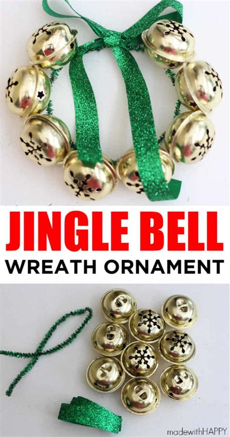 Jingle Bell Wreath Ornament Christmas Craft For Kids