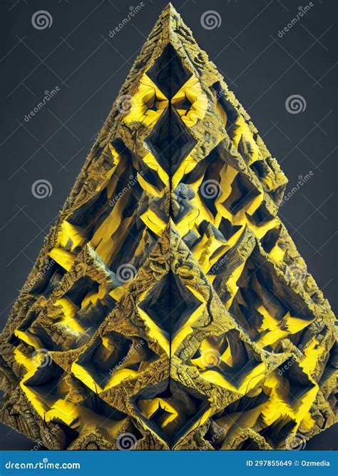 Kaleidoscopic Sierpinski Triangle Fractal Art Stock Illustration