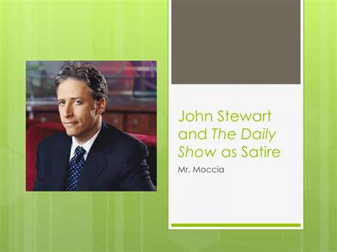 PPT - John Stewart and The Daily Show as Satire PowerPoint Presentation ...