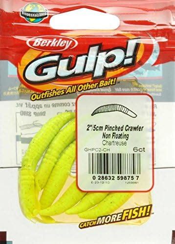 Amazon Berkley Chartreuse Gulp Pinched Crawler Bait 2