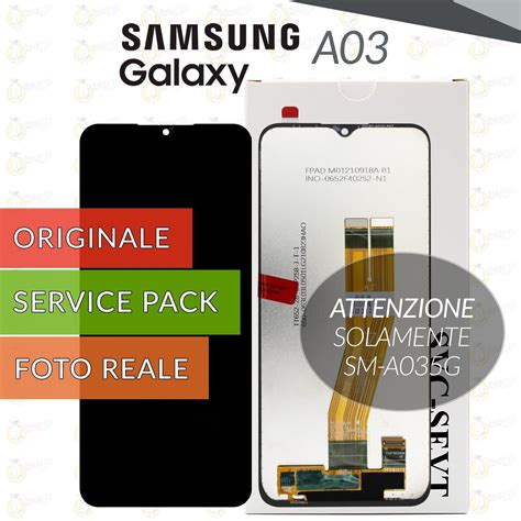 DISPLAY ORIGINALE SAMSUNG GALAXY A03 SM A035G SM A035 VETRO LCD SCHERMO