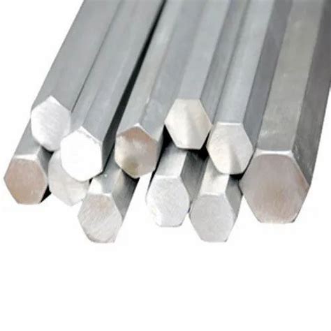 Stainless Steel Hexagonal Bright Bars Single Piece Length Meter At