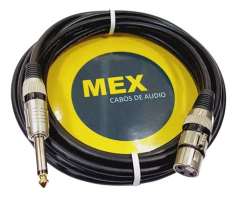 Cabo Microfone Xlr Canon Femea P10 Mono 15 Metros Parcelamento