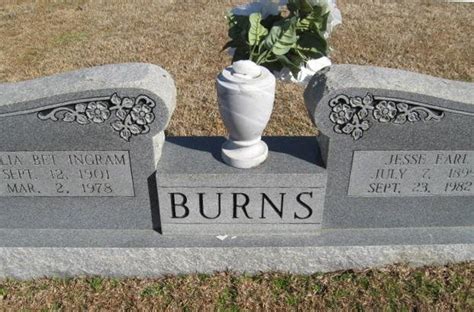 Jesse Earl Burns M Morial Find A Grave