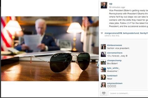 Aviators Star In Joe Bidens First Instagram Post Wsj