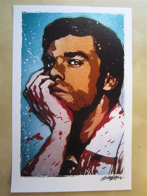 Dexter Stencil Art Print Etsy