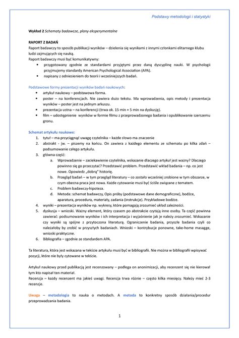 Statystyka W2 notatki z wykładu nr 1 metodologia i statystyka