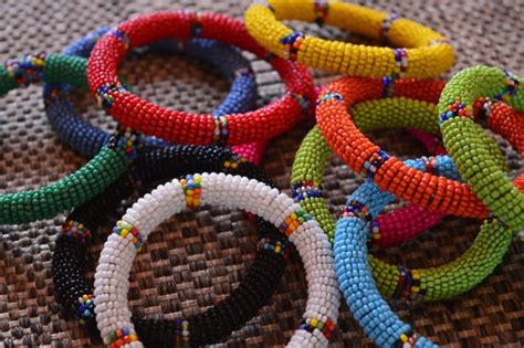 African Maasai Beaded Tribal Braceletsbangles Naheri