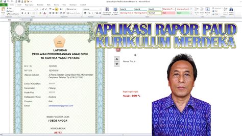 BORDER Sampul Rapor Di Apliaksi Raport PAUD YouTube