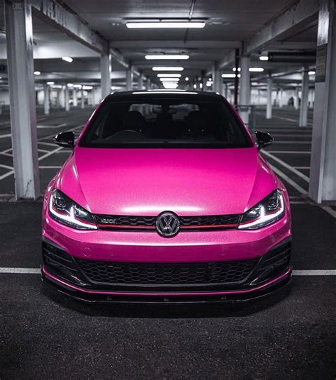 Volkswagen Golf White Pink