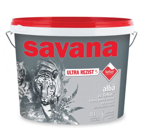 Vopsea Savana Ultra Lavabila Pentru Interior Ultra Rezist Cu Teflon 15L