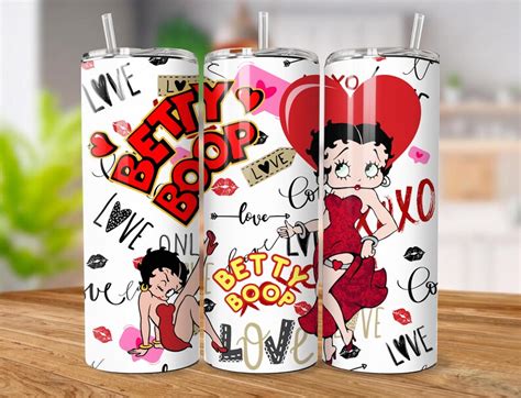 Tumbler Wrap Betty Boop Png Girl Betty Tumbler Desing Oz Skinny