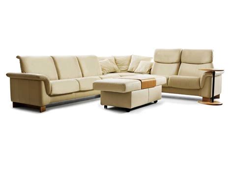 Stressless Paradise Three Piece Corner Sectional With Loveseat And Sofa