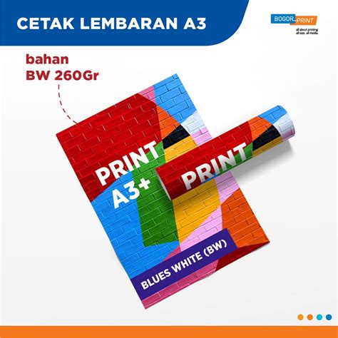 Jual Cetak Kertas Bw Ukuran A Full Color Laminasi Bluish