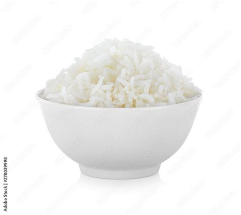 rice bowl on white background Stock Photo | Adobe Stock