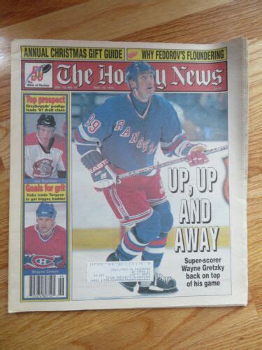 Hockey News November 15 1996 Newspaper Wayne Gretzky Joe Thornton Soo