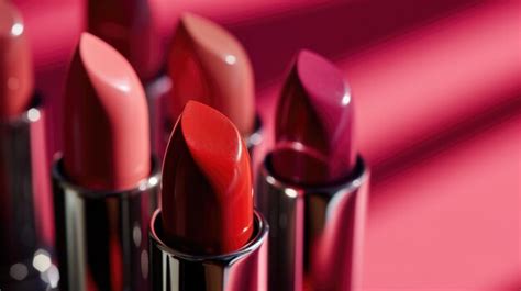 Premium Photo | Assorted lipstick shades on a vibrant pink background