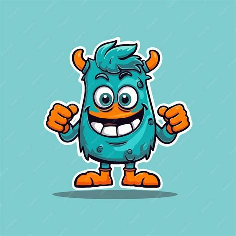 Premium Vector Cute Monster Cartoon Vector Illustration