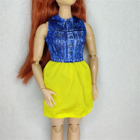 16 Genuine Mattel Curvy Barbie Fashionista Doll 22 Dress Outfit Shopee Malaysia