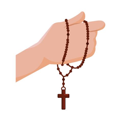 330 Praying Hands With Rosary Stock Illustrations Royalty Free Vector