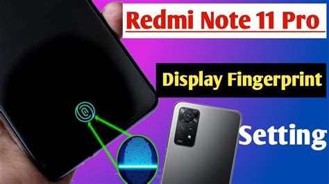 Redmi Note Pro G In Display Fingerprint Setting Redmi Note Pro