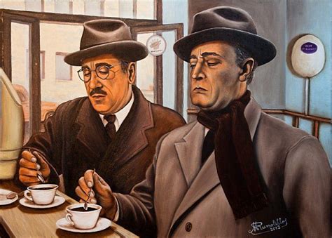 Tot E Peppino Al Bar Pittura Da Michele Russolillo Artmajeur