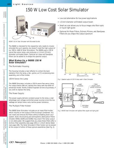 W Low Cost Solar Simulator Micro Controle Spectra Physics Pdf