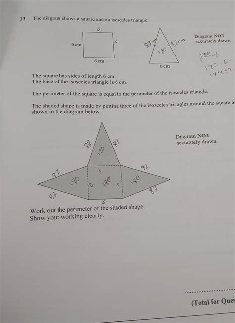 Solved 23 The Diagram Shows A Square And An Isosceles Triangle