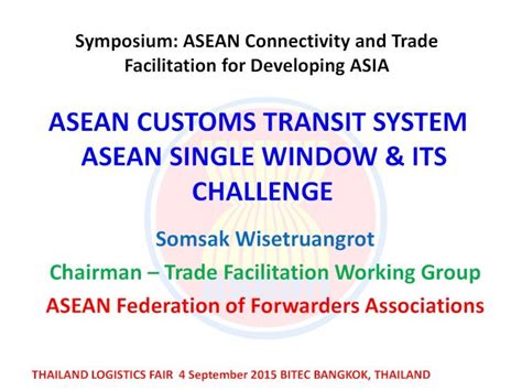 Pdf Asean Customs Transit System Asean Single Window Symposium