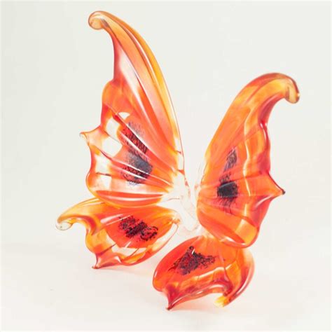 Glass Butterfly Hand Blown Collectible Figurine Art Glass Etsy