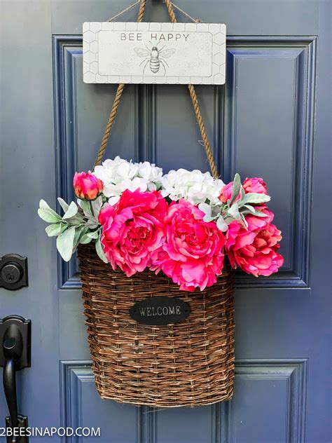 Colorful Spring Front Porch Decor - 2 Bees in a Pod