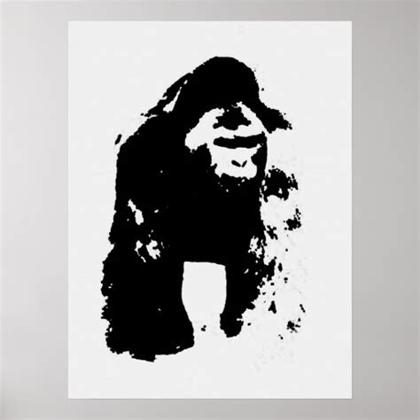 Pop Art Gorilla Poster | Zazzle