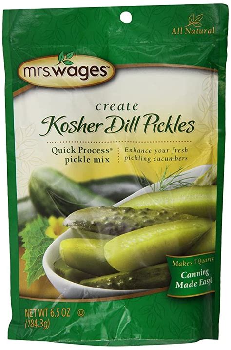 Mrs Wages Kosher Dill Pickles Quick Process Mix 65 Ounce Value Pack Of 6 Pickles Spicy