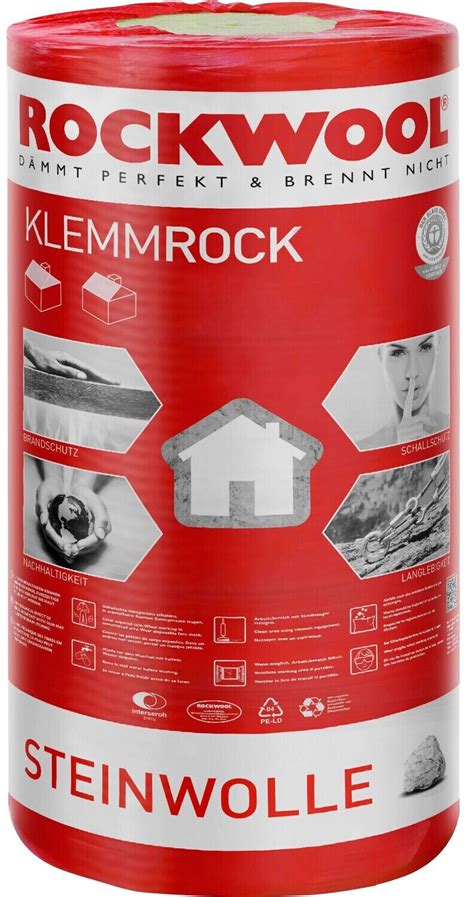 Rockwool Klemmrock D Mmwolle Wlg Mm Rollen Ab