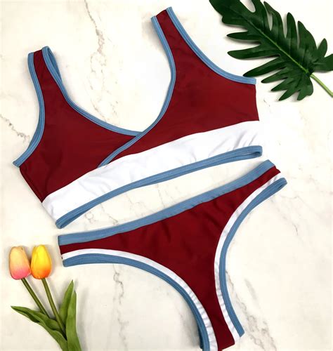 Sexy Beach Wear Clothes Two Pieces Sexy Patchwork Track Women S Sets Suits Summer 2018 Ws6160w