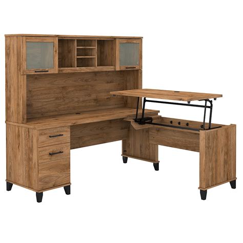 Buy Bush Furniture Somerset Position Sit To Stand L Shaped Desk With