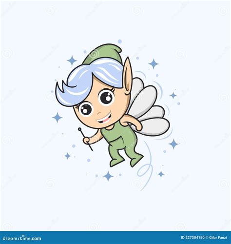 Cartoon Cute Fairy Boy Stock Vector Illustration Of Vector 227304150