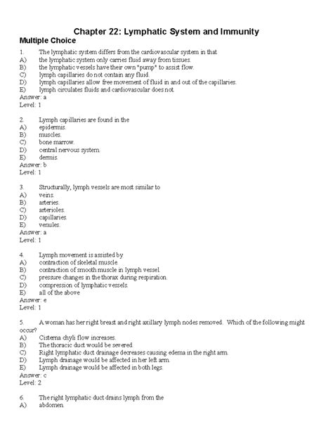 Lymphatic System And Immunity Chapter 22 Lymphatic System And Immunity