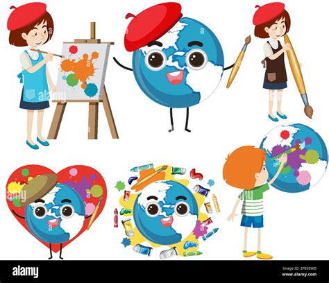 Set of mix artist painting illustration Stock Vector Image & Art - Alamy