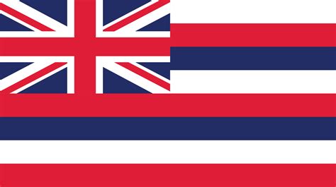 Flat Illustration of Hawaii state flag. Hawaii state flag design ...