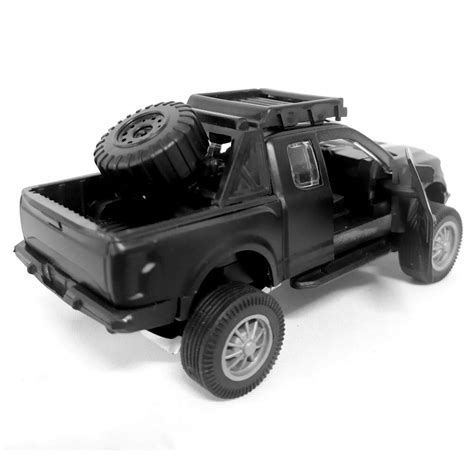 Carrinho Infantil De Ferro Ford Raptor Preto