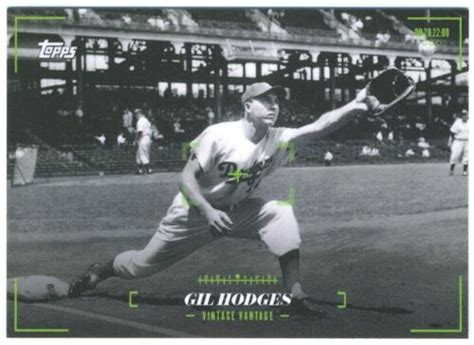 2022 Topps Black White GIL HODGES Vintage Vantage Brooklyn Dodgers