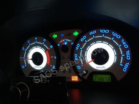 Jual Panel Speedometer Custom Real Indiglow Blue Diamond Kia Picanto Di